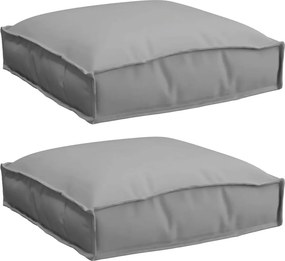 vidaXL Párna 2 pcs Szürke 40 x 40 x 8 cm Oxford Szövet