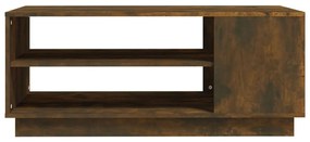 Füstös tölgy színű szerelt fa dohányzóasztal 102x55x43 cm