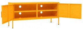 mustársárga acél TV-szekrény 105 x 35 x 50 cm