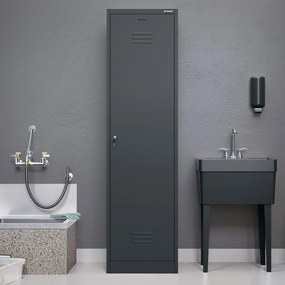 AGNES fém takarítószekrény, 500 x 1850 x 500 mm, antracit