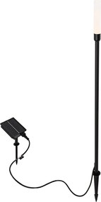 Kültéri állólámpa fekete, újratölthető LED-del és napelemmel - Barry