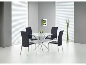 Étkezőasztal ESTEN átlátszó/ezüstszínű