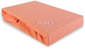EMI barackszínű frottír gumis lepedő, 180x200-as lap