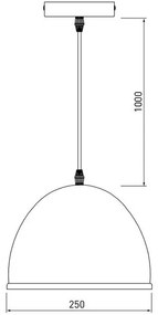Lámpa Mennyezeti lámpatest KATILU, 1976,AC220-240V,50/60Hz,1*E27,IP20,átmérő 25cm,egyes,fehér