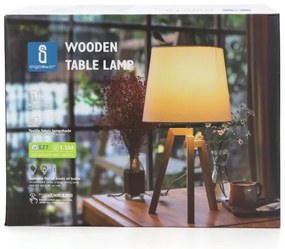 Aigostar - Fából készült asztali lámpa 1xE27/60W/230V fenyő