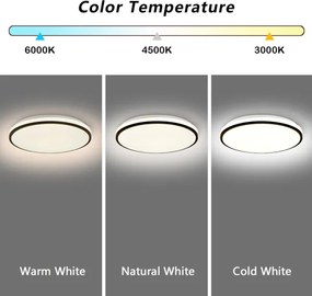 Brilagi - okos, dimmelhető mennyezeti LED lámpa 24 W / 230 V, átmérő 38 cm, Wi‑Fi (Tuya) + távirányító