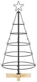Karácsonyi kúp fa állvánnyal Fekete 90 cm Acél