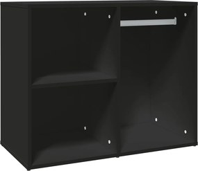 vidaXL fekete szerelt fa pipereszekrény 80 x 40 x 65 cm