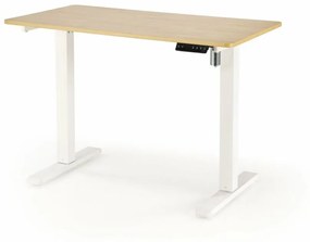 B53 íróasztal állítható magassággal, arany tölgy / fehér