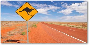 Fotó üvegfestmény Út Ausztráliában 140x70