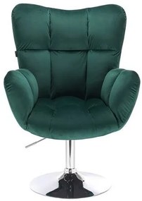 HR650N Sötétzöld modern velúr szék