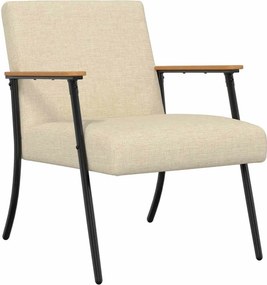 vidaXL karosszék Krém 59 x 75 x 78 cm szövet