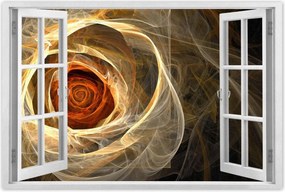 Poszterek 90x60 Fraktál rózsa