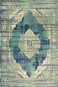 Kék Szőnyeg Szürke Díszszszőnyeg Nappaliba Victoria 240x330 cm