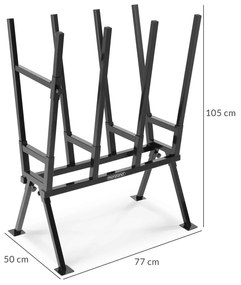 monzana® Favágó állvány zárókonzollal - 77x50x105 cm