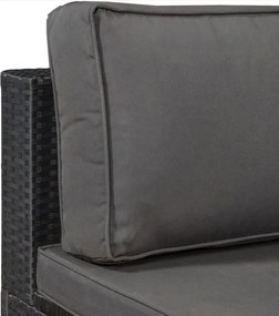 Juskys Nassau kerti rattan bútor szett - sötétszürke