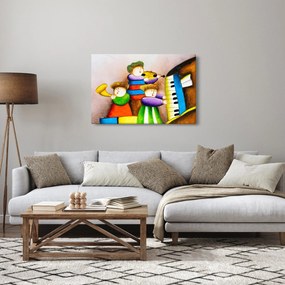 Kép - Zenészek, festmény (90x60 cm)