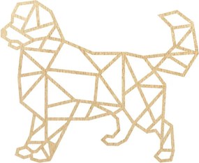 Faragott geometrikus falfestmény kutya - HAFFO