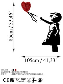 Fém fali dekoráció, Banksy - 13-1
