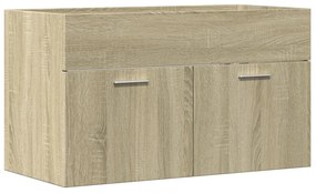Sonoma tölgy szerelt fa fürdőszobai mosdószekrény 90x38,5x46 cm
