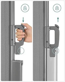 Oldalsó napellenző, kihúzató, 180*350 cm, szürke