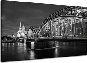 Vászonkép Németország Híd fekete-fehér 120X70