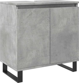 vidaXL betonszürke szerelt fa fürdőszobaszekrény 58x33x60 cm