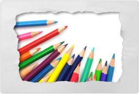 Poszterek 90x60 Színes ceruzák gyerekeknek