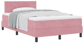 Boxspring Ágy Matrac Különböző Rózsaszín Kicsi Kétszemélyes Bársony