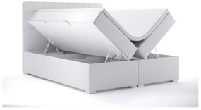 Franciaágy Boxspring 180 cm Candy (fehér öko-bőr) (tárolóhellyel). Akció -17%. 1044185