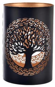 InDecor Fém gyertyatartó Tree fekete, 13 x 13 x 22cm, L