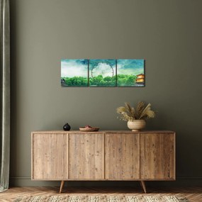 Kép - álomország (órával) (90x30 cm)