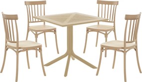 Kerti asztal, szürkésbarna Taupe, DENTON NEW
