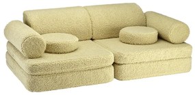 Zöld buklé gyerek kanapé 132 cm Settee – Wigiwama