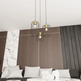 Emibig modern függeszték vander fekete arany emi1364/3prem