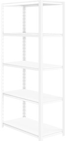 Fémállvány garázsba SAM, 900 x 1830 x 450 mm, fehér