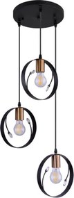 Globo 15346-3 Függeszték fém fekete. Ø:392, H:1500, exkl. 3xE27 60W 230V