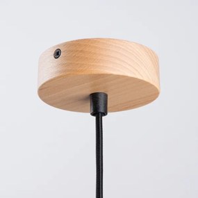 Sollux SL.1324 - Csillár zsinóron INDY 1xE27/15W/230V átm. 38 cm fekete