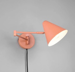 Narancssárga konnektorhoz csatlakoztatható fali lámpa hajlítható szerkezettel ø 15 cm Cosima – Trio