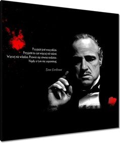 Vászonkép 90x90 Idézet a keresztapától