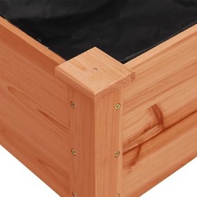 barna tömör fenyőfa kerti ültetőláda béléssel 118 x 59 x 76 cm