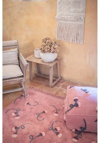 Rózsaszín mosható kézi szövésű pamut gyerek szőnyeg 140x210 cm English Garden Ash Rose – Lorena Canals