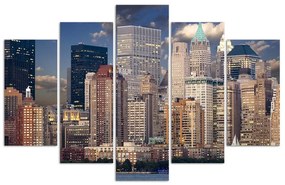 Gario Vászonkép New Yorki felhőkarcolók - 5 részes Méret: 150 x 100 cm