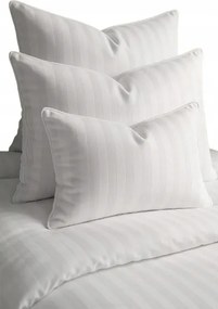 Szállodai párnahuzat damaszt 70x80 prémium fehér csíkos 2 cm cipzáras