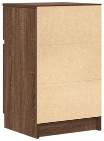 barna tölgyszínű szerelt fa éjjeliszekrény 39x35x65 m