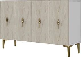 Salkım 120 - White, Travertine, Gold