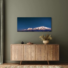 A hegyek és az éjszakai égbolt képe (120x50 cm)