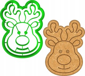 Karåcsonyi Forma Mézeskalåcs lyukasztó Karåcsony Rénszarvas 8cm