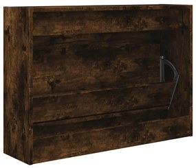 füstös tölgy színű szerelt fa cipőszekrény 80 x 21 x 57 cm