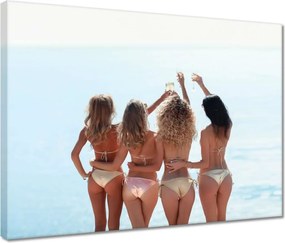 Vászonkép 40x30 Pezsgővel öntjük le magunkat